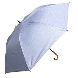 ショートワイド傘 晴雨兼用 55cm UV加工 遮熱/遮光 CC ダンガリー無地PHOTO サックスブルー 27395SAX