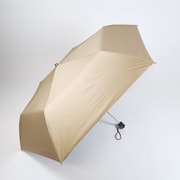 3段折りたたみ傘 晴雨兼用 50cm UV加工 遮熱/遮光 無地×ドットネーム コンパクト ベージュ 27519BE