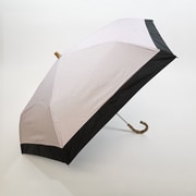 3段折りたたみ傘 晴雨兼用 50cm UV加工 遮熱/遮光 無地切継ぎ 竹手元 コンパクト ピンク 27570PK