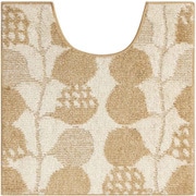 トイレマット 60×60cm luonto リーフ ベージュ [トイレマット リーフベージュ]