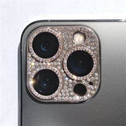 ACC22-R14PRG [ラインストーン9Hカメラカバー iPhone 14 Pro/14 Pro MAX用 ローズゴールド]
