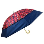 日傘 晴雨兼用 kippis トランスフォーム傘 Omppu(りんご) 45cm 手開き式 8本骨 UVカット加工 ネイビー SY_2023_045