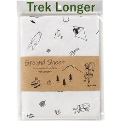 OTG-F-22-1 [太田朋デザイン グランドシート 白 （Trek Longer） 超軽量タイベック素材 OTG Ground Sheet illustrated by Tomo Ohta （White： Trek Longer）]
