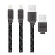 ピーナッツ Lightning 充電ケーブル 1.2m ブラック SNG-743BK