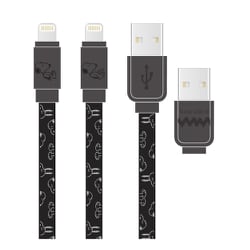 ピーナッツ Lightning 充電ケーブル 1.2m ブラック SNG-743BK