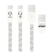 ピーナッツ USB Type-C 充電ケーブル 1.2m アイボリー SNG-744IV