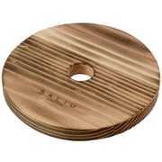 SALIU 鍋敷き 木製 丸型 15cm 焼杉 日本製