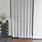 間仕切り カーテン 100×250cm パタッとたためるカーテン クローバー柄 ベージュ