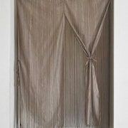 バリカンレースと二重のれん 85×170cm ブラウン