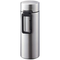 MOTTERU カラビナハンドルサーモボトル 250ml シルバー MO-3013-005