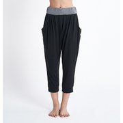 MY 1ST ROXY LOOSE PANTS RPT231516 BLK Sサイズ [フィットネス 3/4パンツ レディース]