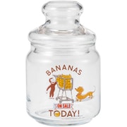 保存容器 500ml ガラスキャニスター おさるのジョージ ハンドリー SAN3725-2