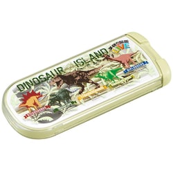 引フタトリオ 箸 16.5cm スプーン フォーク ケース付き 抗菌 Ag 学研の図鑑LIVE 恐竜 食洗機対応 グリーン 幅19.7×奥行8.4×高さ1.9cm 日本製 CT-20