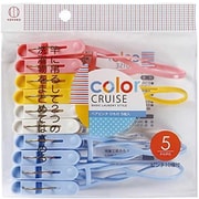 color CRUISE 洗濯バサミ ペアピンチ ひも付 5個組 3602