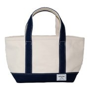シンプルトート 生成×ネイビーS