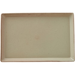 KASANE レクタングル プレート 27cm LL 陶器 カーキ T-937563