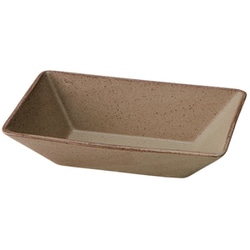 KASANE レクタングル ボウル 13cm M 陶器 カーキ T-937570