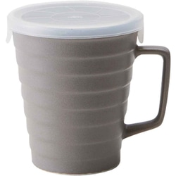 マグカップ フタ付き 230ml 陶器 日本製 グレー T-939031