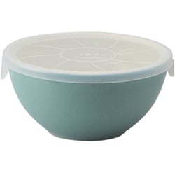BOWL WITH LID L 超軽量ボウル 蓋付き 550ml 電子レンジ 食洗機対応 ターコイズブルー T-942437
