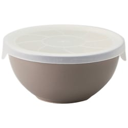 BOWL WITH LID S 超軽量ボウル 蓋付き 260ml 電子レンジ 食洗機対応 ブラウン T-942468