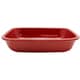 HINATA グラタン皿 19cm レクタングル HINATA 皿 食器 洋食器 耐熱 陶器 レッド T-932056