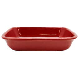 HINATA グラタン皿 19cm レクタングル HINATA 皿 食器 洋食器 耐熱 陶器 レッド T-932056