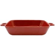 HINATA グラタン皿 23cm 持ち手付き レクタングル HINATA 皿 食器 洋食器 耐熱 陶器 レッド T-932131