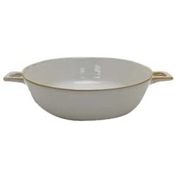 HINATA グラタン皿 20.5cm 持ち手付き ラウンド HINATA 皿 食器 洋食器 耐熱 陶器 ホワイト T-932155