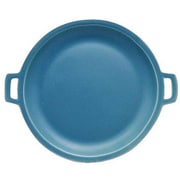 NARU プレート 25cm L 持ち手付き 陶器 ターコイズブルー T-932537