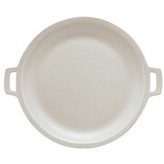NARU プレート 25cm L 持ち手付き 陶器 ベージュ T-932582