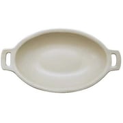 NARU ボウル 22cm オーバルボウル 持ち手付き 陶器 ベージュ T-932599