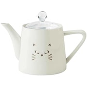 T-936856 [ティーポット 510ml 透かし 磁器 ネコ]