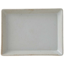 KASANE プレート 17.5cm L レクタングル 陶器 ホワイト T-937471