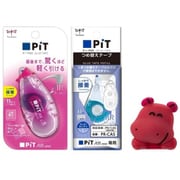 限定 テープのり ピットエアーミニ詰め替えタイプ ピンク たべっこどうぶつ着せ替えリングおまけ付きセット カバ HCB-222PDTU