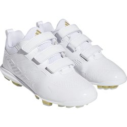 スタビル 5ポイント ロー AC ベースボール スパイク STABILE 5 POINT LOW AC BASEBALL CLEATS GV9375 フットウェアホワイト/フットウェアホワイト/ゴールドメタリック 19.5cm [野球シューズ キッズ]
