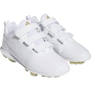 スタビル 5ポイント ロー AC ベースボール スパイク STABILE 5 POINT LOW AC BASEBALL CLEATS GV9375 フットウェアホワイト/フットウェアホワイト/ゴールドメタリック 22cm [野球シューズ キッズ]