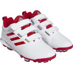スタビル 5ポイント ロー AC ベースボール スパイク STABILE 5 POINT LOW AC BASEBALL CLEATS GW1954 フットウェアホワイト/チームパワーレッド/シルバーメタリック 22.5cm [野球シューズ キッズ]