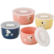 PEANUTS (ピーナッツ) more SNOOPY レンジパック キャニスター 保存容器 (M・S) 4点セット SN840-82-4