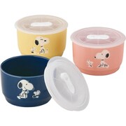 PEANUTS (ピーナッツ) more SNOOPY レンジパック キャニスター 保存容器 S 約10cm 3個セット SN840-82-S3