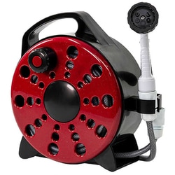 ホース ホースリール 15m 散水ホース ハンディープチリール レッド HOP-F158R