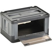ONOD0115PLGRY [Asoby 上蓋ロック折りたたみBOX （47L） グレー]
