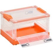 ONBX0116PLCOR [折りたたみ収納BOX キャスター付き （29L） クリアオレンジ]