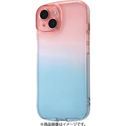 IN-P40TC12/RAM [iPhone 14用 耐衝撃 TPUソフトケース グラデーション GREA/レッド/ブルー]