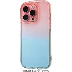 IN-P37TC12/RAM [iPhone 14 Pro用 耐衝撃 TPUソフトケース グラデーション GREA/レッド/ブルー]