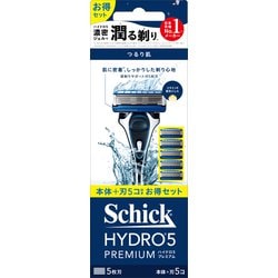 ハイドロ5プレミアム つるり肌へ コンボパック ホルダー 刃付き＋替刃4コ