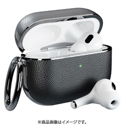 AirPods Pro（Pro 2/第1世代）用 PUレザーケース ブラック PG-APP2PU01BK