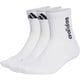 パフォーマンス 3P クルーソックス EBB57 HT3445 ホワイト/ホワイト/ホワイト Mサイズ(25-27cm) [ジム トレーニング ソックス]