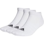 SPW クッション ローカット ソックス 3P EBB61 HT3434 ホワイト/ブラック Mサイズ(25-27cm) [スポーツソックス]