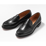 HUDSON BK 7.5 [正規品 コインローファー HUDSON BLACK CALF 7.5F（日本サイズ：約26.5cm）]