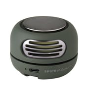 小型扇風機 POCKET FAN(ポケットファン) USB充電式 風量1段階 手のひらサイズ カラビナ付き ダーク DFHD232DK